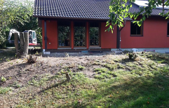 Gartenanlage vor Gestaltung