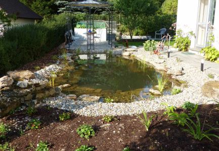 Gartenteiche im Bau