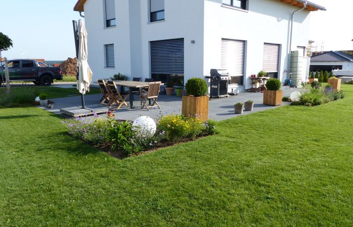 Gartenanlage nach Umgestaltung
